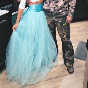 Shabby Apple Turquoise Tulle Skirt